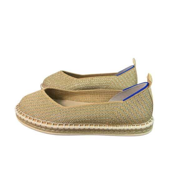 ROTHY'S The Espadrille diamond metallic Ballet Ivory Size 8.5 - Picture 5 of 9